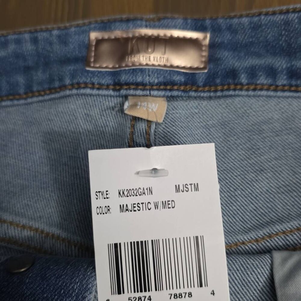 Kut From The Kloth Women’s Size 14W Blue Denim Rose Button Down Skirt - Picture 2 of 7